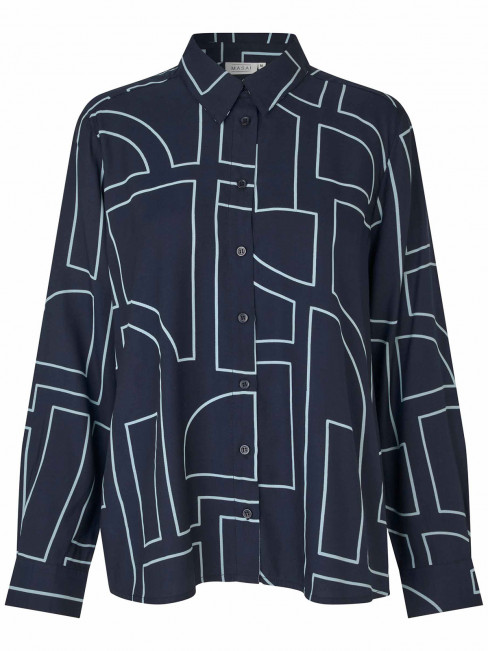 Oversize blus Imma marin från Masai