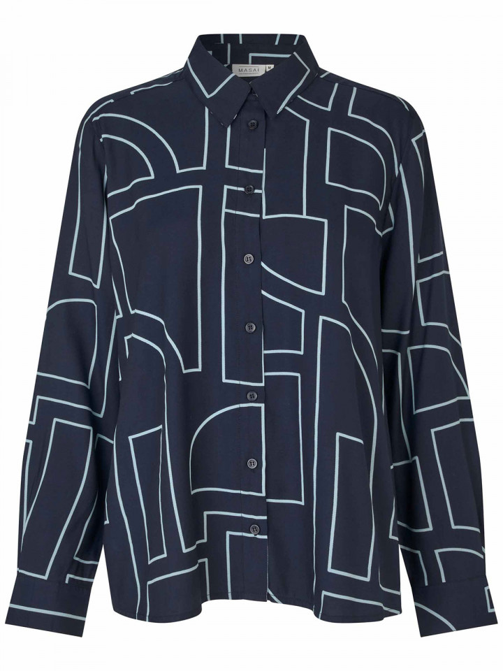 Oversize blus Imma marin från Masai