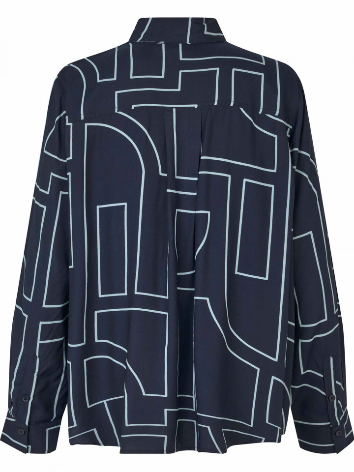 Oversize blus Imma marin från Masai