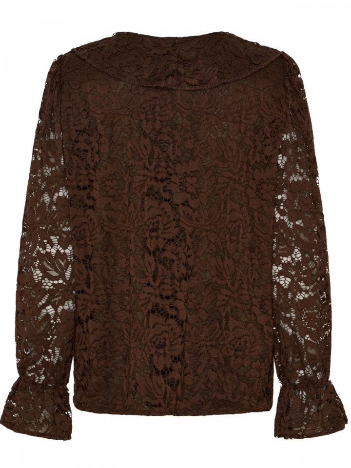 Spetsblus volang brun från Marta du...