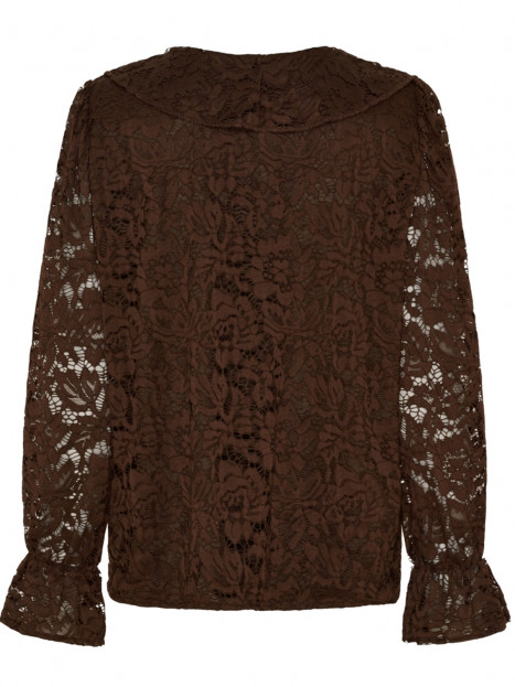 Spetsblus volang brun från Marta du Chateau