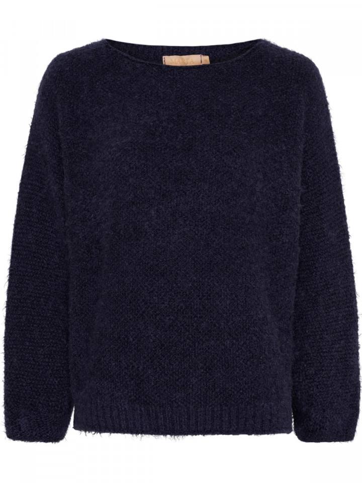 Stickad tröja marin från Marta du Chateau