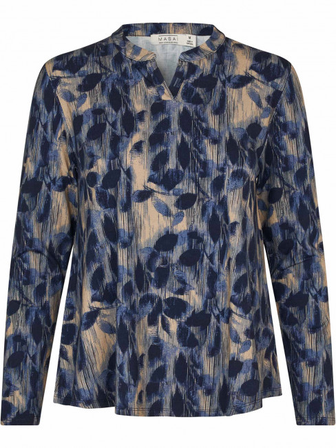 Trikåtopp Decentia blå/grå från Masai