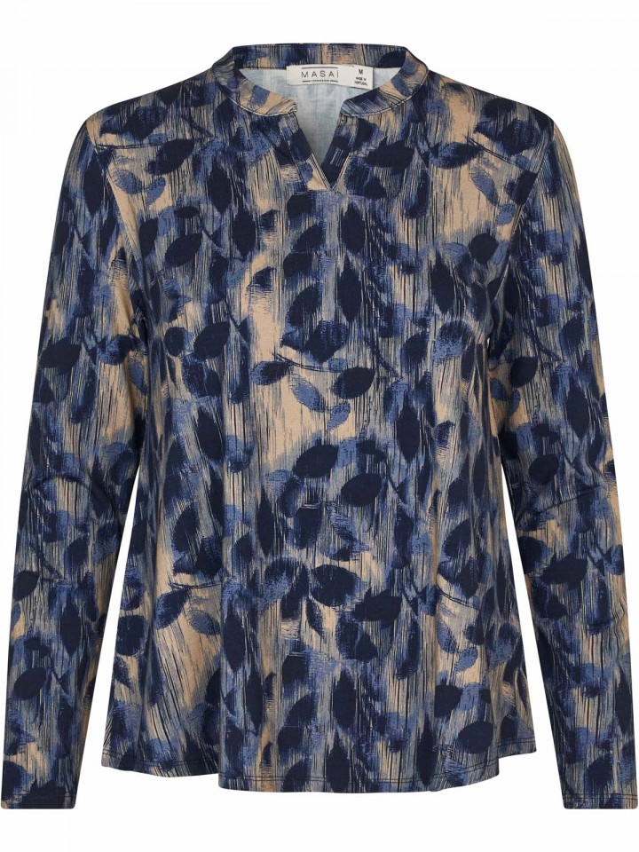 Trikåtopp Decentia blå/grå från Masai