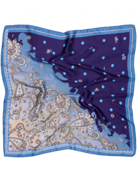 Scarf marin, blå och creme