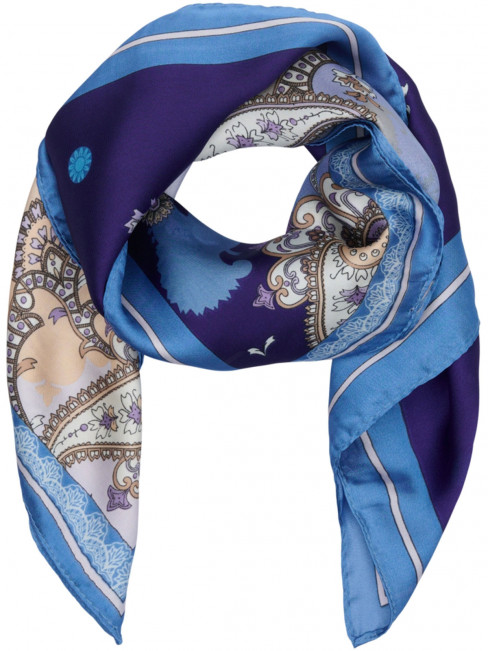 Scarf marin, blå och creme