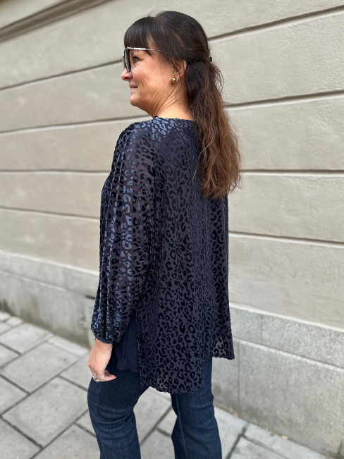 Chiffong-sammetstopp marin från Allison 2