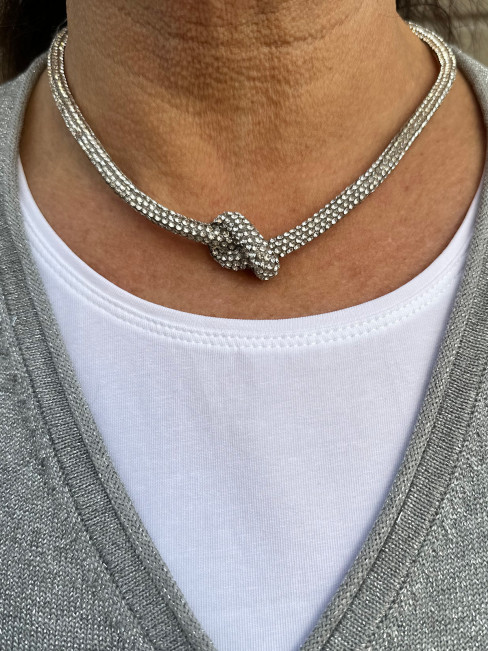 Halsband silver knut från Odahl