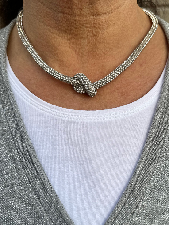 Halsband silver knut från Odahl