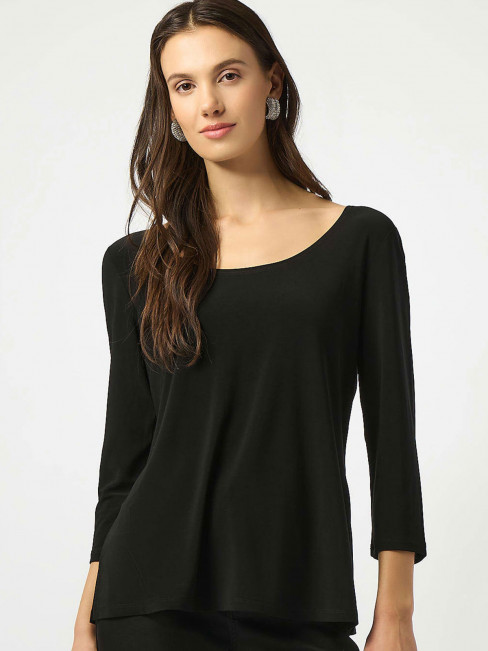 Trikåtopp svart från Joseph Ribkoff