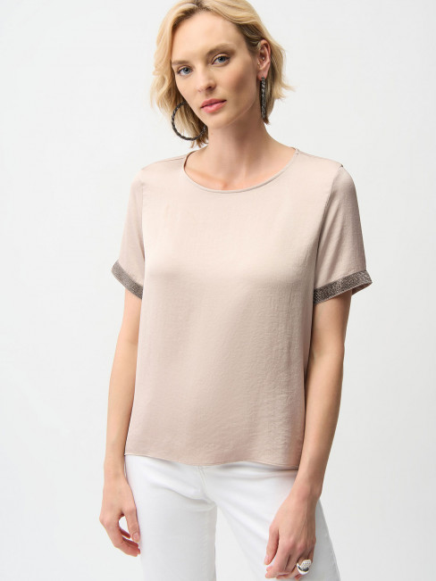 Satintopp sand + glitter från Joseph Ribkoff