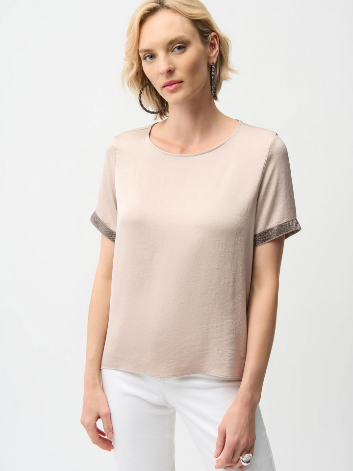 Satintopp sand + glitter från Joseph Ribkoff