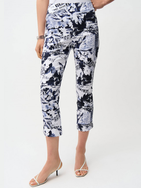 Byxa 7/8 del marin/vit från Joseph Ribkoff