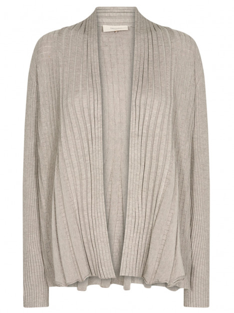 Finstickad kofta taupe från FREEQUENT