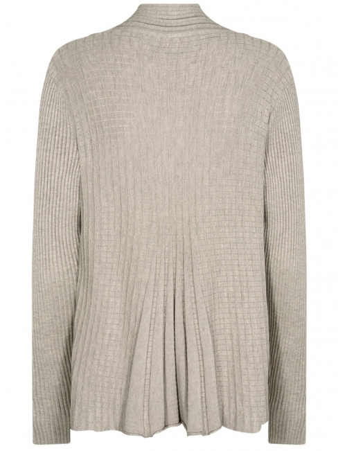 Finstickad kofta taupe från FREEQUENT 2