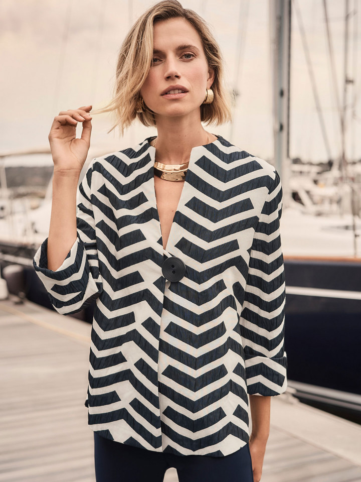 Jacka marin/offwhite från Joseph Ribkoff