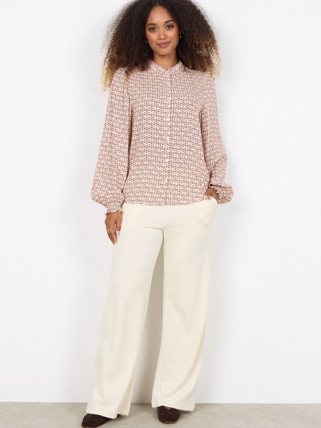 Blus Bellua cremevit/mörkrosa från SoyaConcept