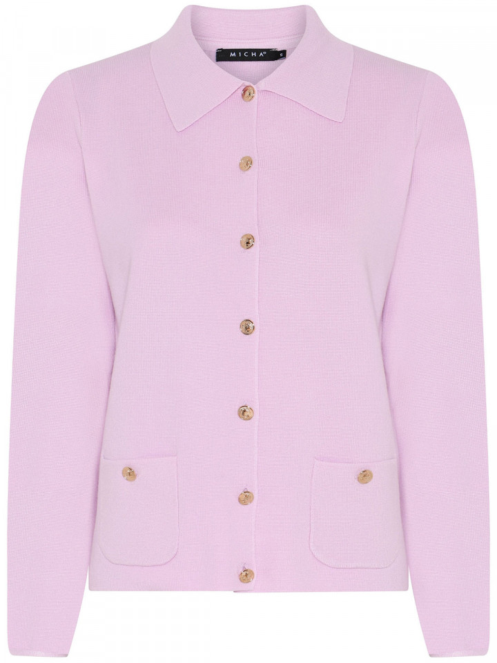 Finstickad kofta med guldknappar...