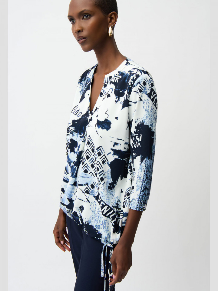 Blus marin/vit från Joseph Ribkoff