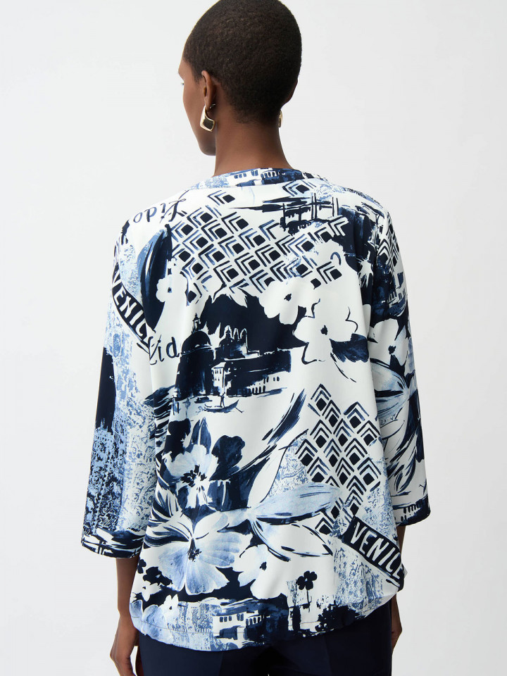 Blus marin/vit från Joseph Ribkoff