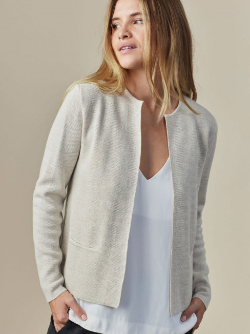 Finstickad kofta Sense kit från SibinLinnebjerg