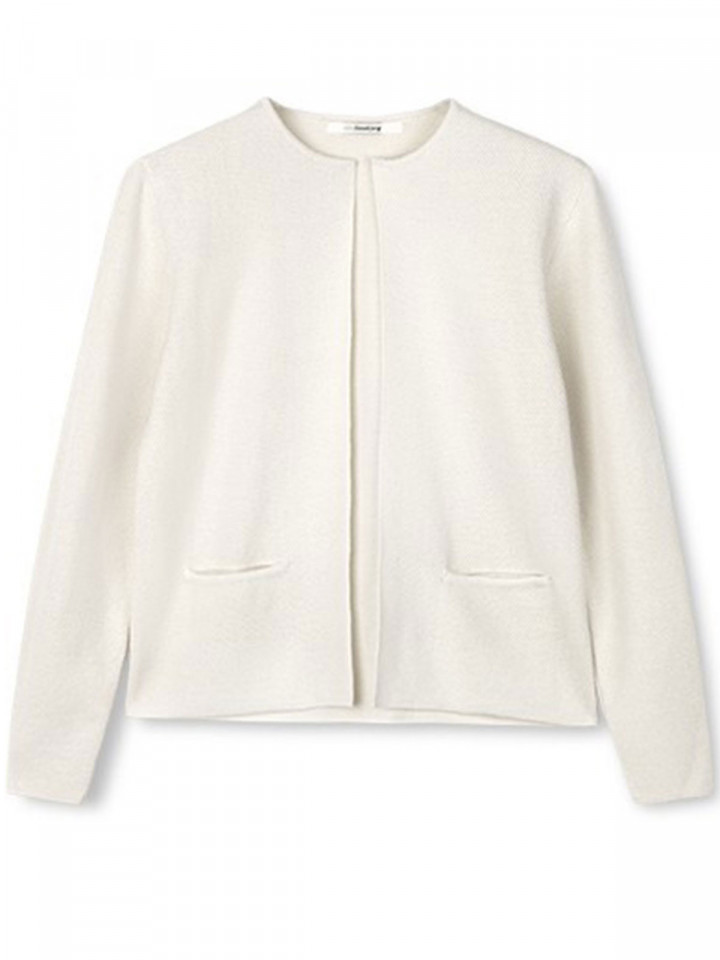 Finstickad kofta Sense gräddvit från...