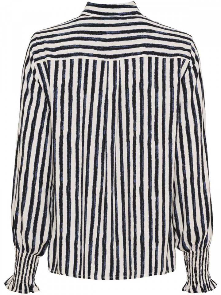 Blus Gyta Smock marin rand från Isay