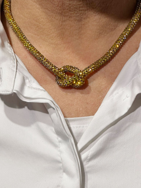 Halsband guld knut från By Odahl