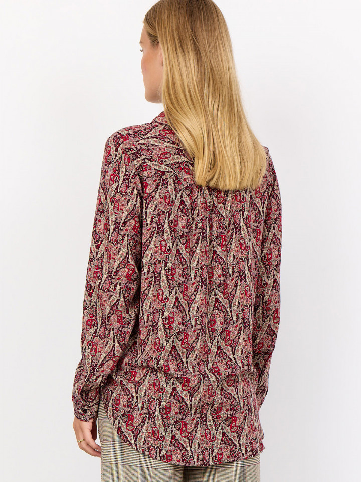 Viskosblus Ilya röd från SoyaConcept