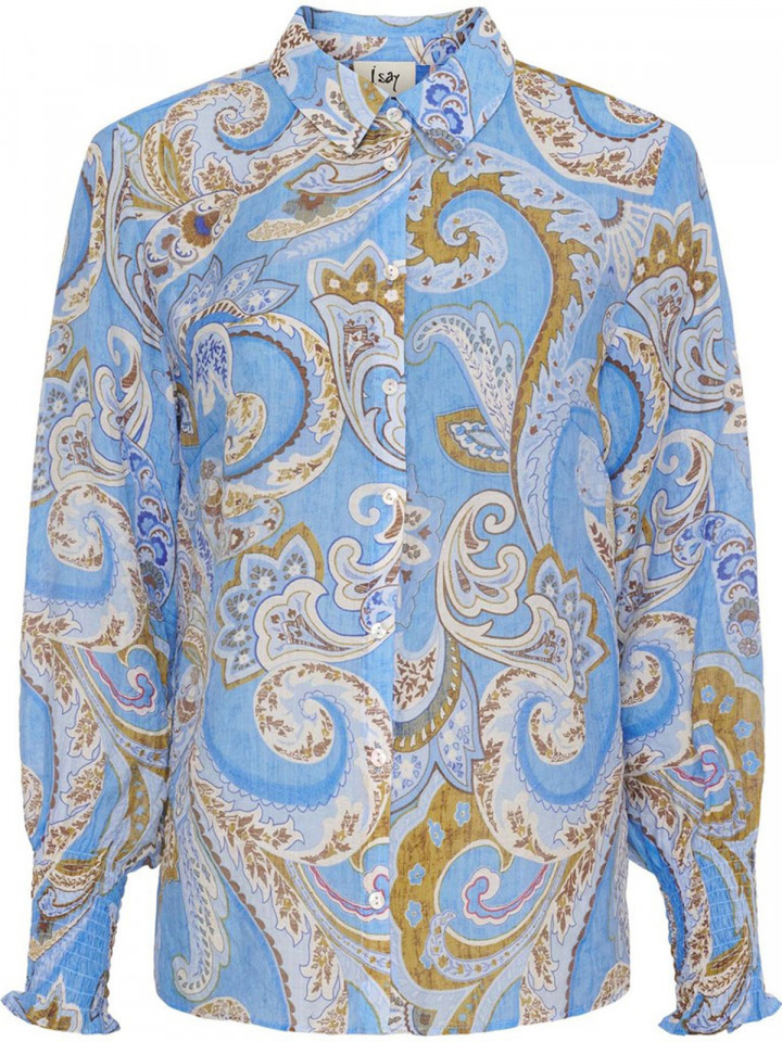 Blus Lotta blå paisley från Isay