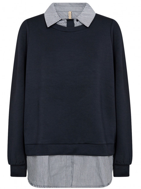 Tröja med blus Banu marin från SoyaConcept