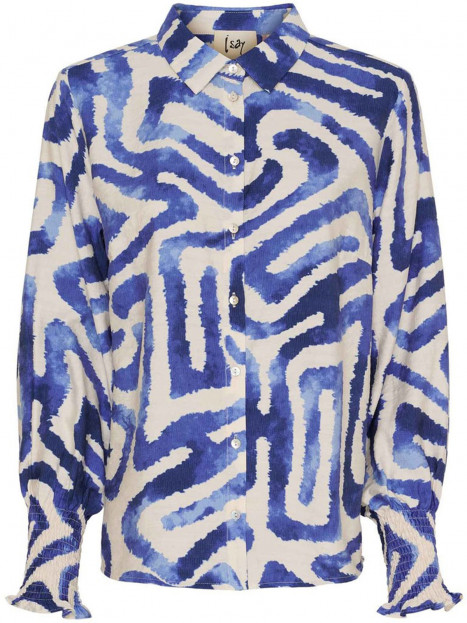 Ane smock blouse Blå grafisk från Isay