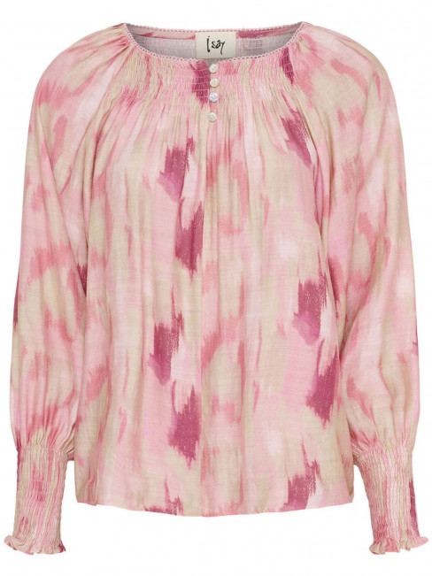 Blus Ane Button rosa från Isay