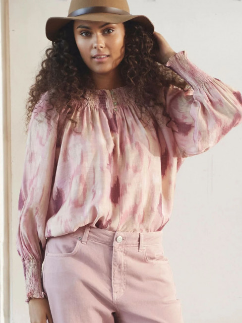 Blus Ane Button rosa från Isay 2