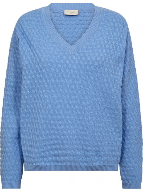 Mönsterstickad tröja blå från FreeQuent