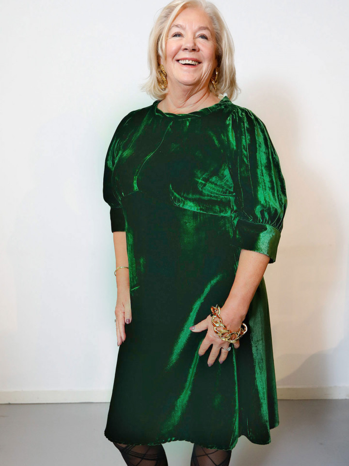 Sammetsklänning Giulia grön från Gossip