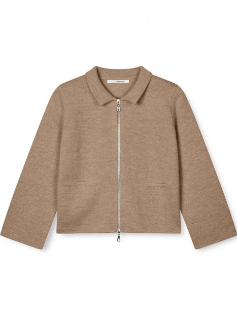 Finstickad kofta Giselle Camel från SibinLinnebjerg