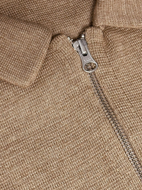 Finstickad kofta Giselle Camel från SibinLinnebjerg 2