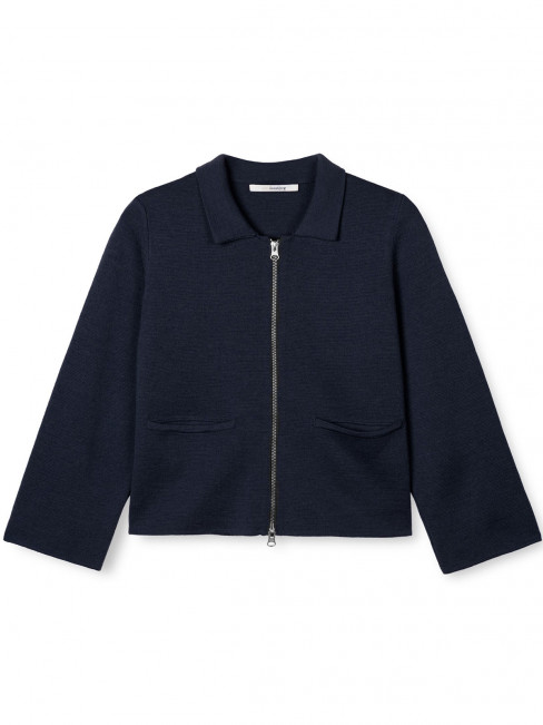 Finstickad kofta Giselle marin från SibinLinnebjerg