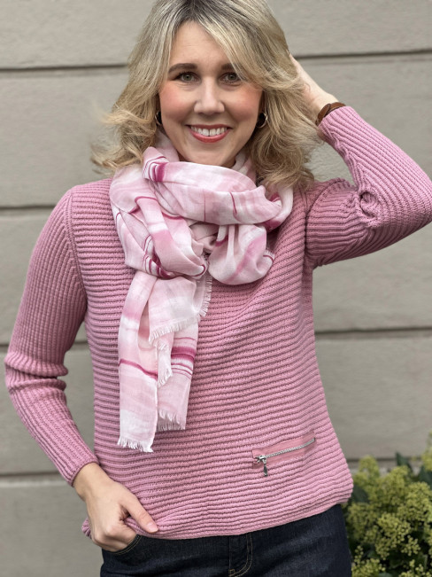 Tröja Zip rosa från Skovhuus