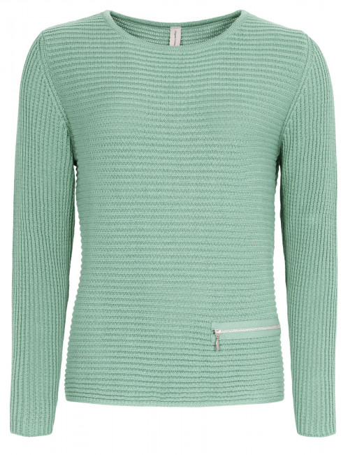 Tröja Zip ljusgrön från Skovhuus