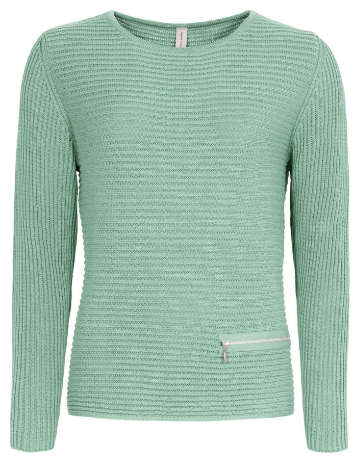 Tröja Zip ljusgrön från Skovhuus