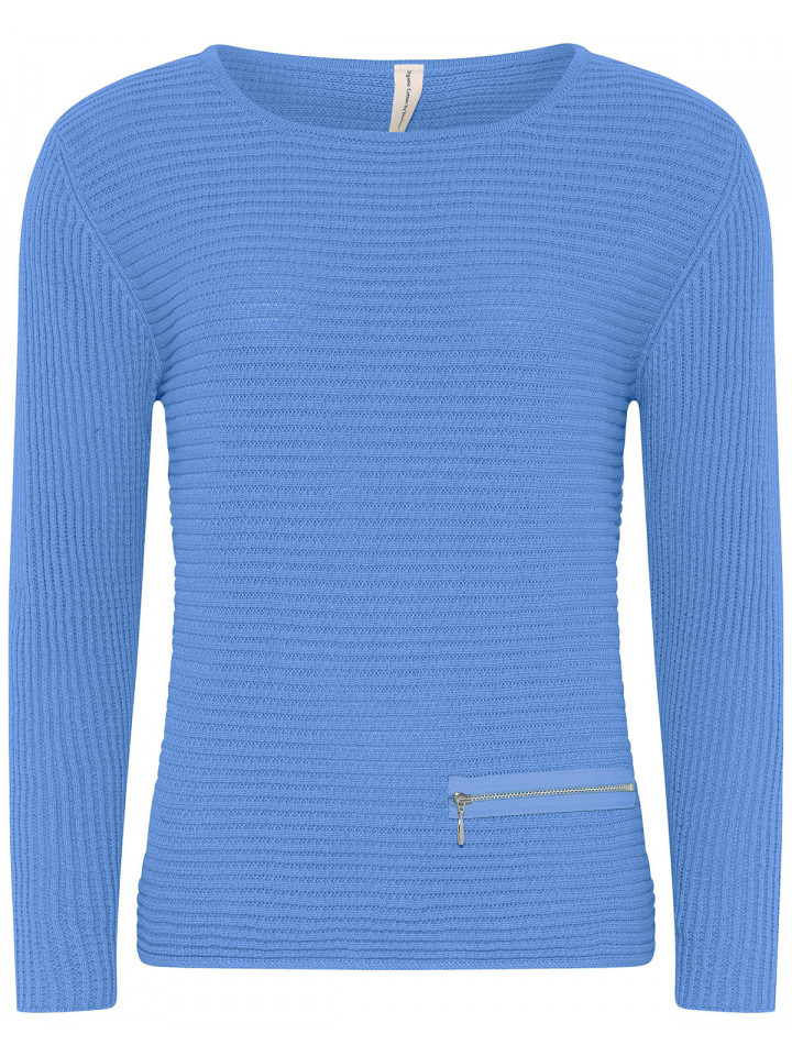 Tröja Zip mellanblå från Skovhuus