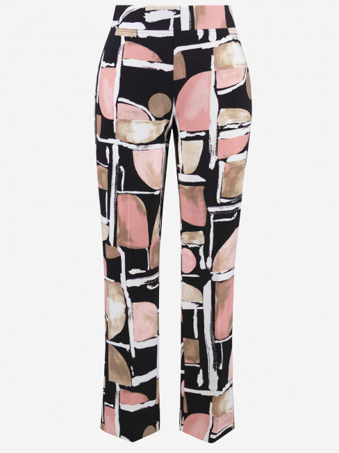 Stretchig byxa rosa mönster från Joseph Ribkoff