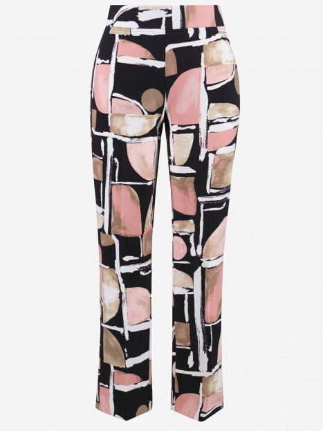 Stretchig byxa rosa mönster från Joseph Ribkoff