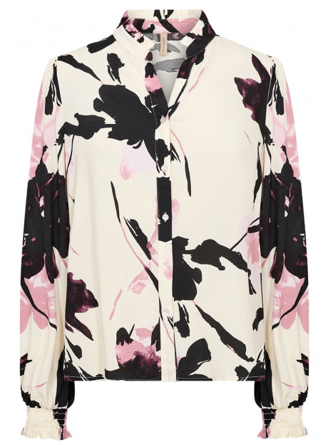 Viskosblus Bene creme/rosa från SoyaConcept