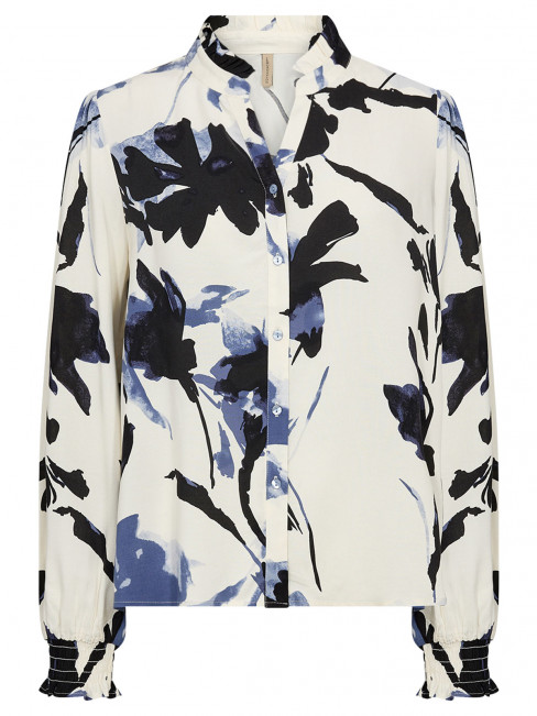 Viskosblus Bene creme/marin från SoyaConcept 2