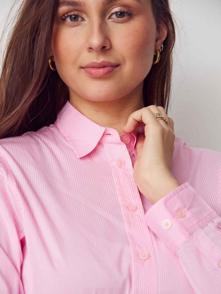 Skjorta Bellis Classic stripe rosa...