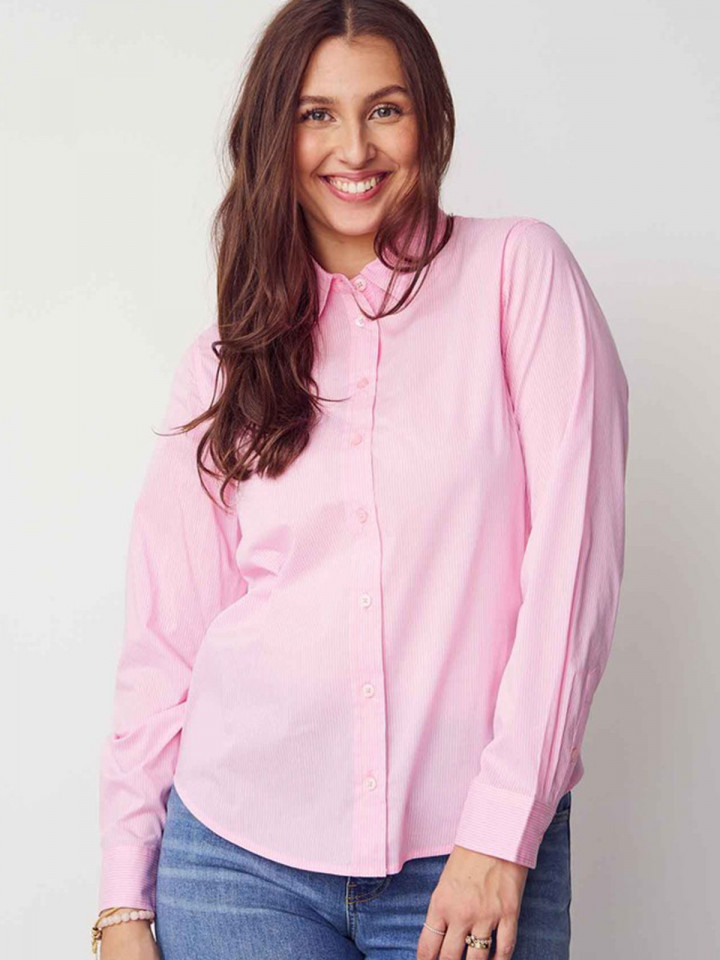 Skjorta Bellis Classic stripe rosa från Isay