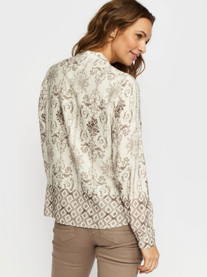 Viskosblus Milla creme/taupe från 2biz